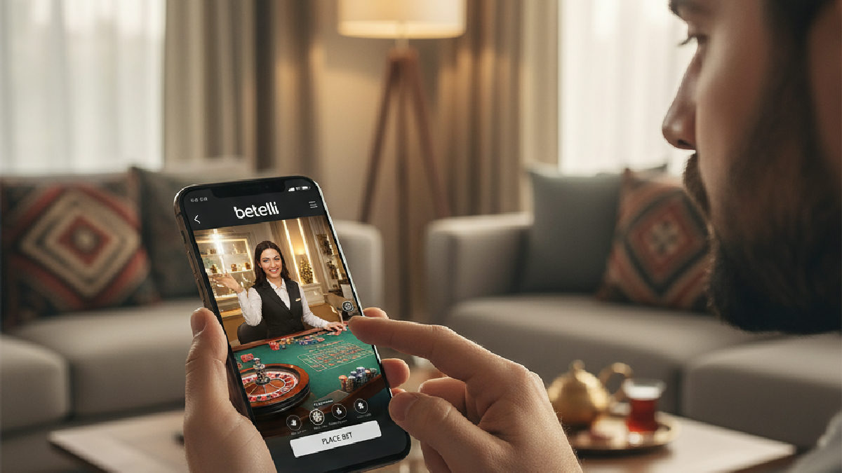 Betelli mobil uygulaması üzerinden canlı casino oyunlarına sorunsuz erişim.